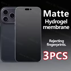 Protector de pantalla de hidrogel mate, 3 uds., para IPhone 17 Pro Max 16 15 14 1312 Pro Max 11 X XR Xs Max, cobertura completa antihuellas
