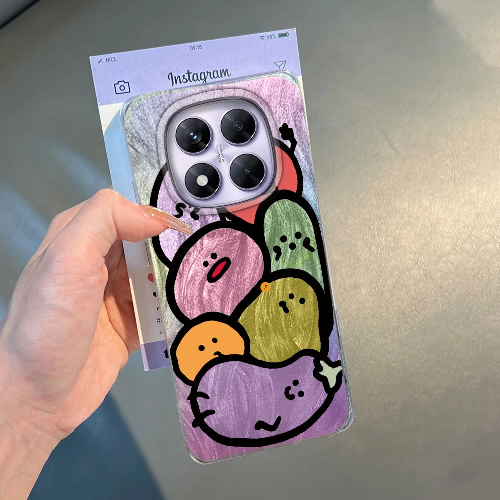 MultMultiple ones Fundas de teléfono de gato de colores degradados para Xiaomi Redmi Note 14 13 Pro 14C 13C A5 A3 14t Funda de silicona para parejas - imagen 5