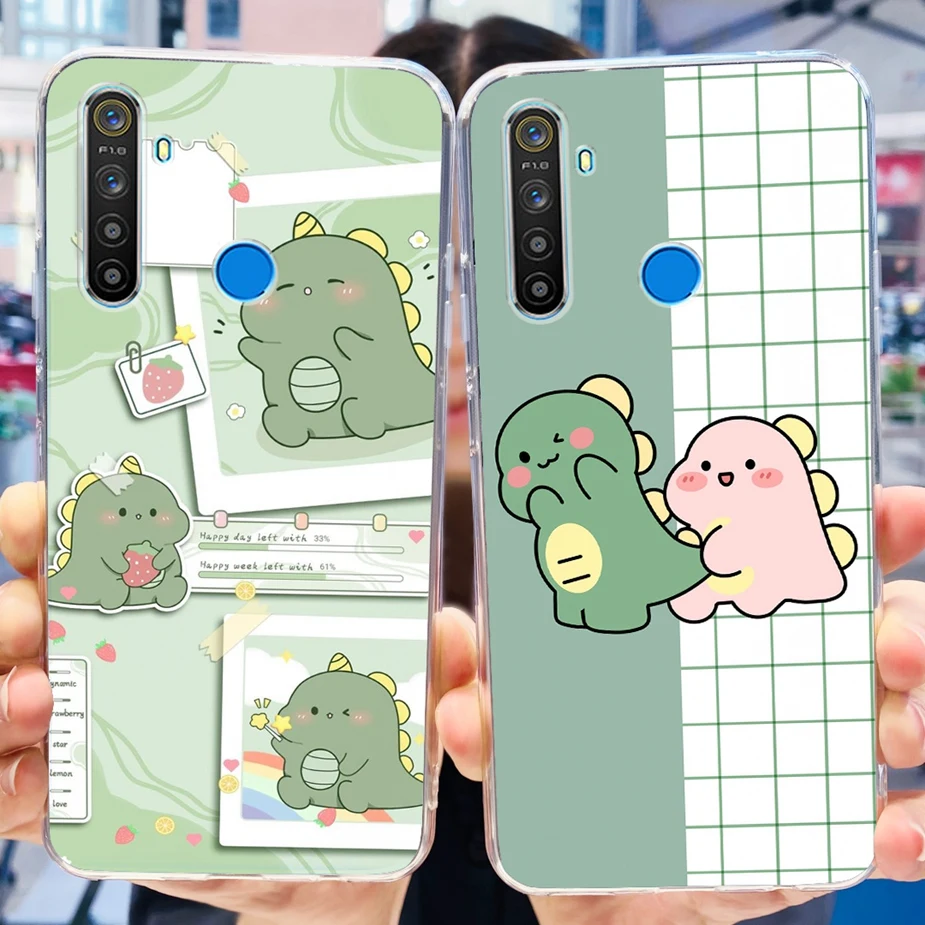 Funda de silicona transparente para teléfono Realme, carcasa bonita pintada a la moda, para Realme, 5 Pro, 5S, 5i, Realme5 Pro, Realme - imagen 4