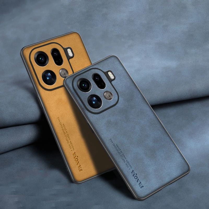 Funda de teléfono de piel sintética lisa de oveja para OPPO Find X9 Pro CPH2797 PLJ110 CPH2791 cubierta protectora de parachoques dura mate a prueba de golpes - imagen 3