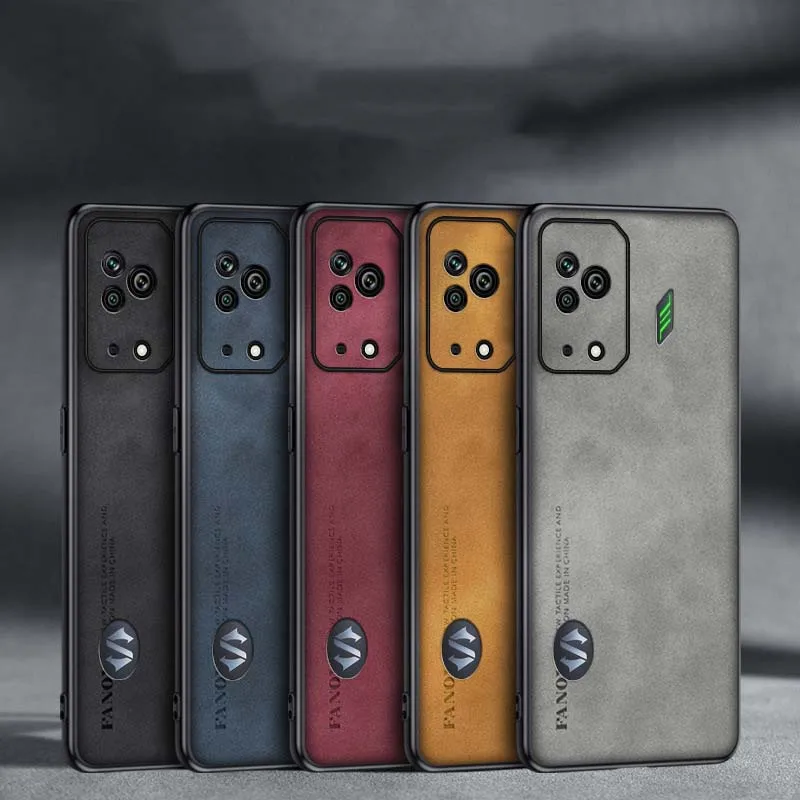 Funda de cuero suave de lujo para Xiaomi Black Shark 5, 4, 3, 5Pro, 4S, 5RS, protector a prueba de golpes, funda trasera de silicona mate para cámara - imagen 2