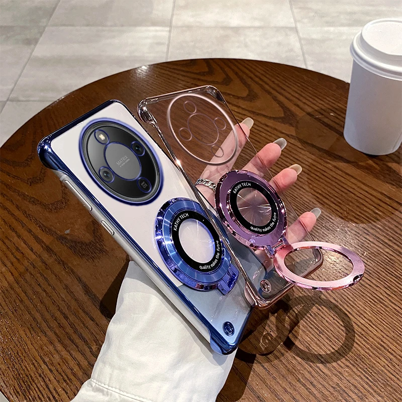 Funda para Honor X9D, soporte de anillo magnético, revestimiento transparente, cubierta dura fina sin marco para PC para Honor X9d X70, parachoques a prueba de golpes - imagen 2