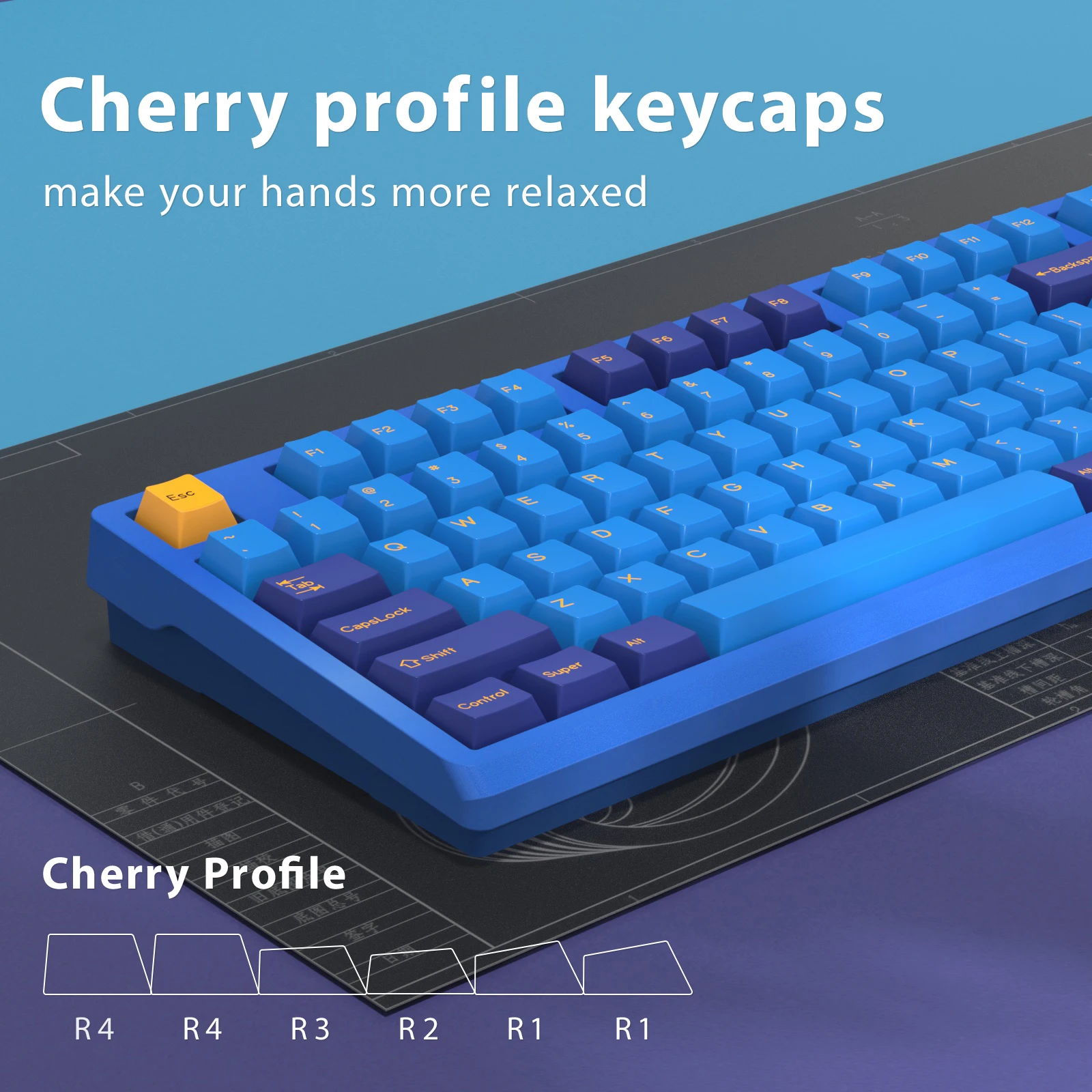 KBDiy GMK Nautilus Keycap Cherry perfil doble disparo PBT ISO Keycaps para Gamer Kit de teclado mecánico punto de juego Retro Keycap - imagen 3