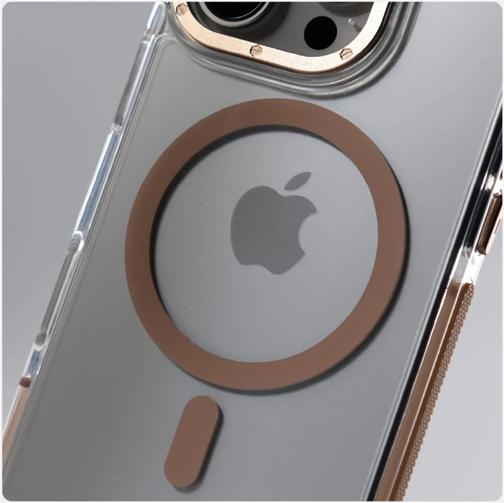 Luxury Transparent Magnetic Bumper Case For iPhone 17 Air 16 Pro Max 15 14 13 12 For Magsafe Wireless Charg Non-Slip Clear Cover - imagen 4