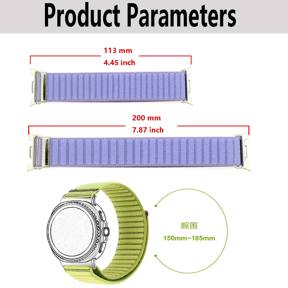 Correa de nailon para Samsung Galaxy Watch 8, 40mm, 44mm, para Galaxy Watch 8, Classic, 46mm, trenzado, cómodo y transpirable, accesorios - imagen 2