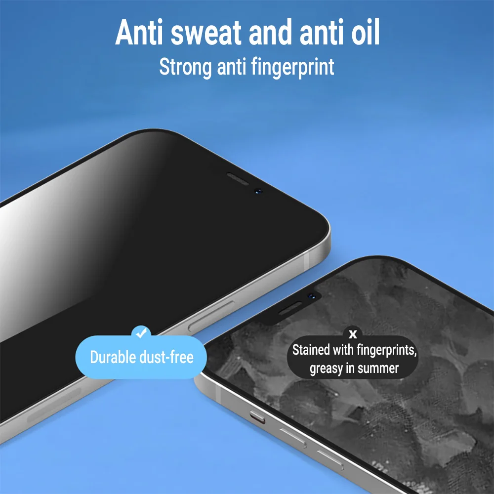Instalación sin polvo Vidrio antiespía para iPhone 14 11 12 13 15 16 Pro Max 17 Air 6 6S 7 8 Plus X XR XS Protector de pantalla de privacidad - imagen 3
