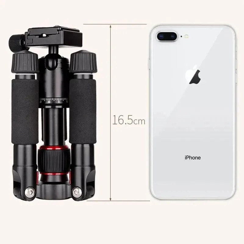 Trípode portátil FM5S, soporte de viaje ligero, Mini trípode de vídeo de sobremesa con cabezal de bola de 360 grados para cámara DSLR SLR - imagen 3