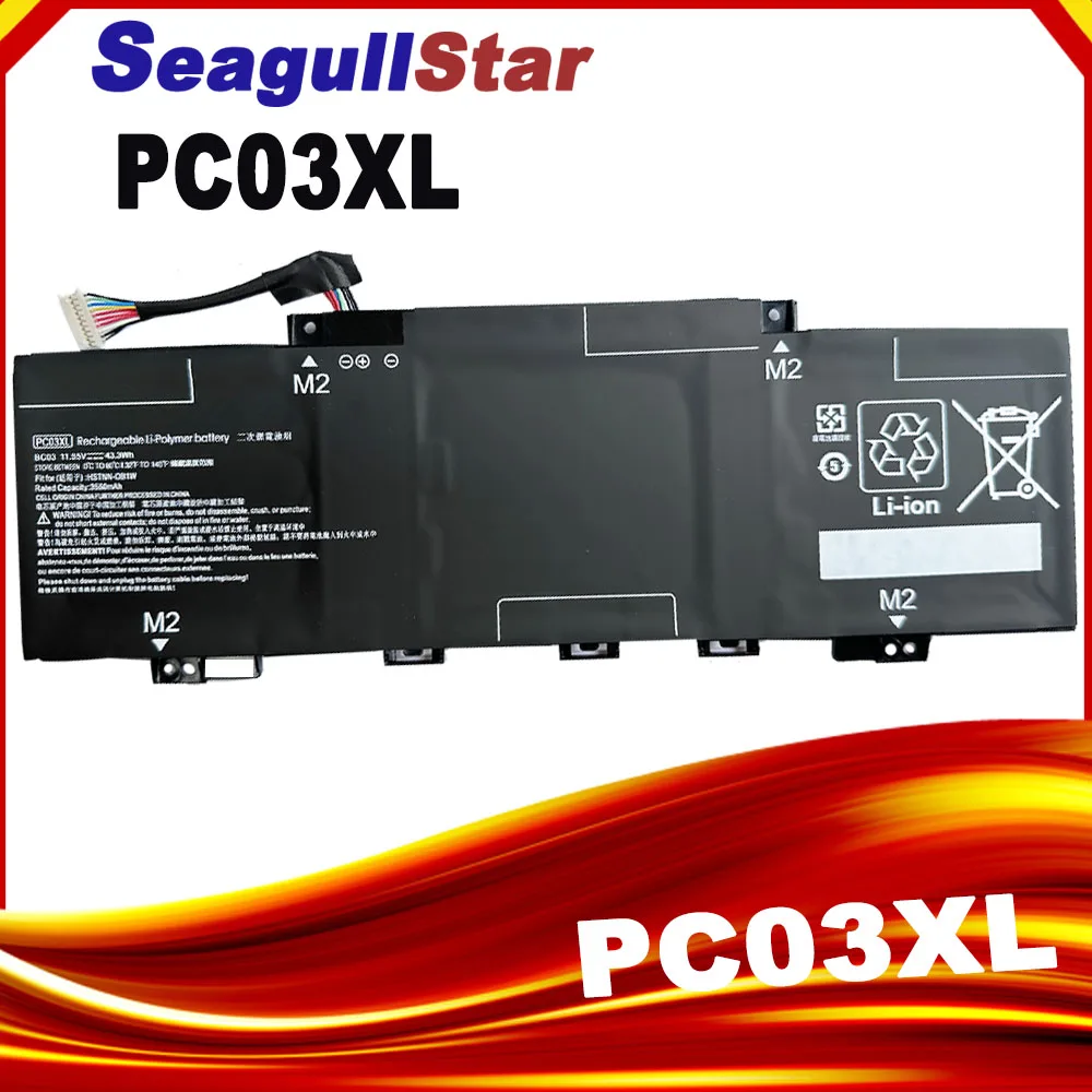 Batería para ordenador portátil PC03XL para HP Pavilion x360 14-DW1020TU 14-DW1023DX 14-DW0955ND 15-ER0002NH 15-ER0056CL 3560mAh 43,3Wh