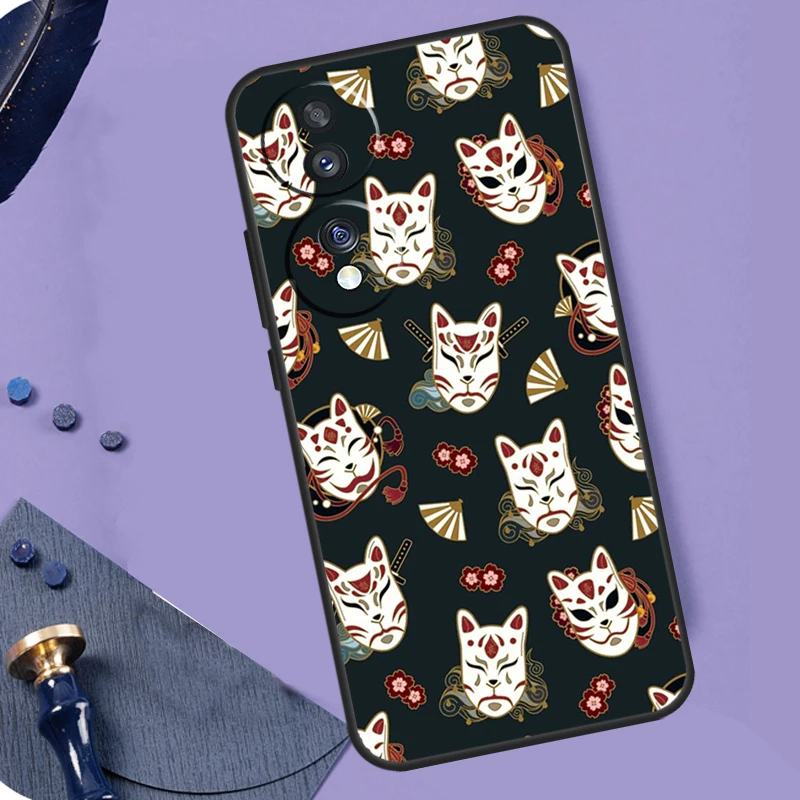 Funda de teléfono con máscara de zorro Kitsune japonés para Honor, 90 Lite, 70, 50 Magic, 5, 6 Pro, X6, X7, X8, X9, X6a, X7a, X8a, X9a, X9b, X8b - imagen 3