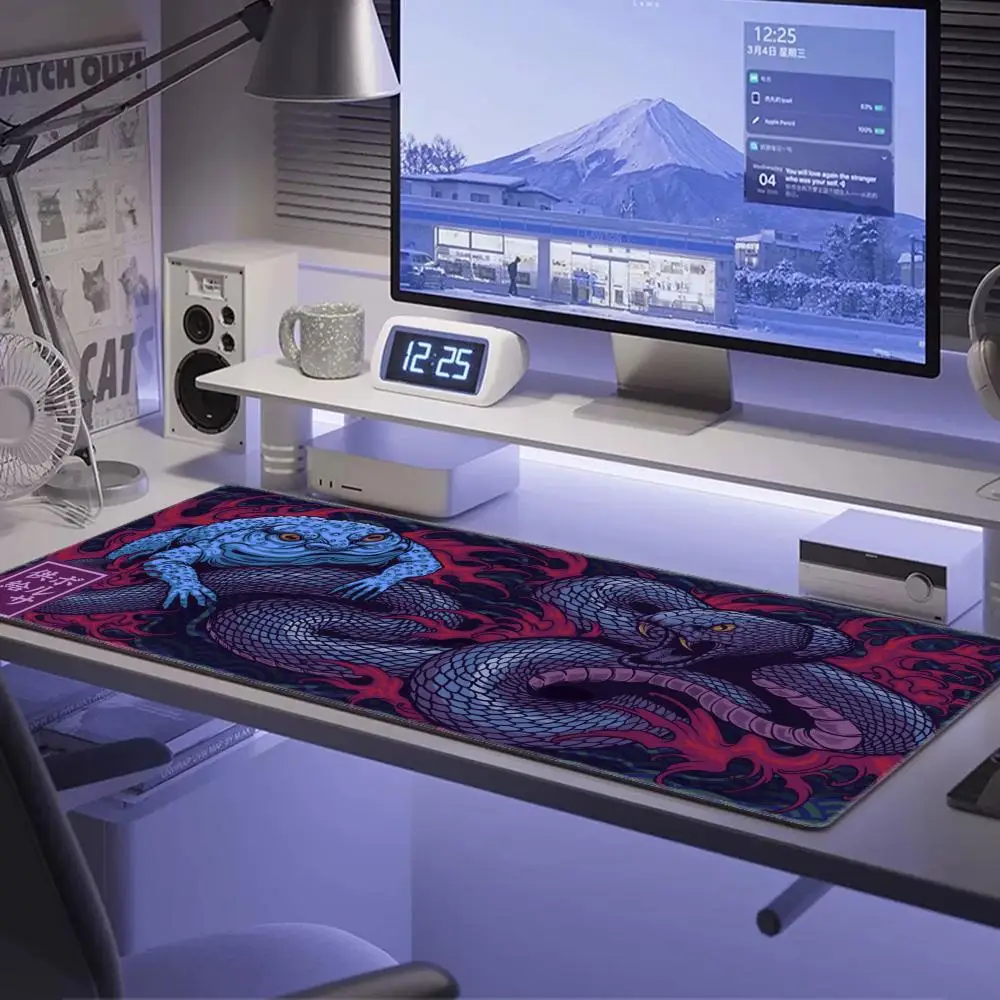 Alfombrilla de ratón Beast Art, accesorios de goma para juegos, alfombrilla de ratón para Gamer XXL, borde de bloqueo, alfombrilla grande para teclado, alfombrilla de escritorio para ordenador, alfombrilla grande para ratón - imagen 2