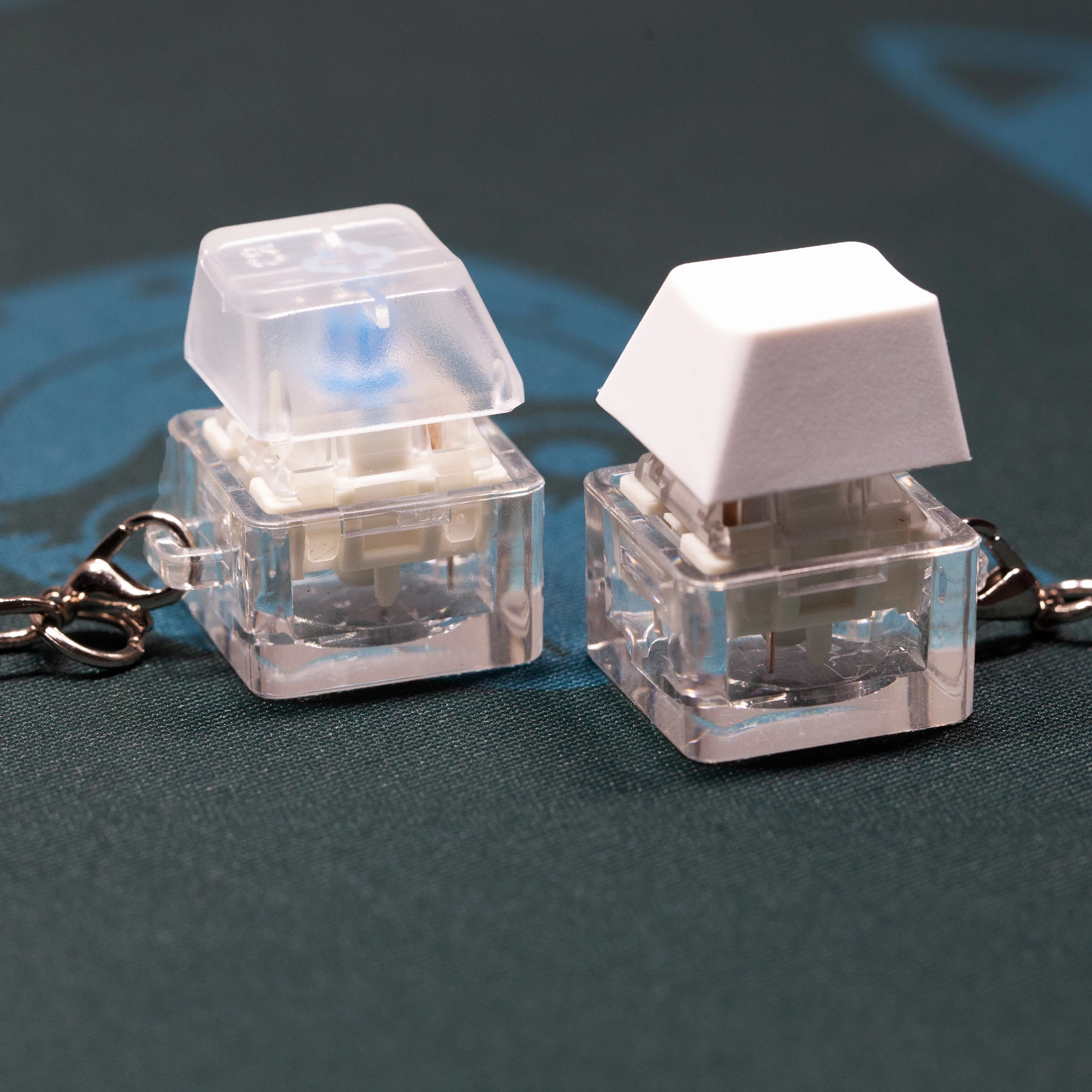 Llavero probador de interruptor para juegos, Teclado mecánico con llavero transparente o blanco, interruptor para ayudar a relajar a las personas - imagen 2