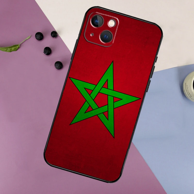 Funda de silicona con bandera marroquí para iPhone 17 15 14 13 12 11 Pro Max 16 Plus 12 13 Mini 16e 17 Air contraportada - imagen 2