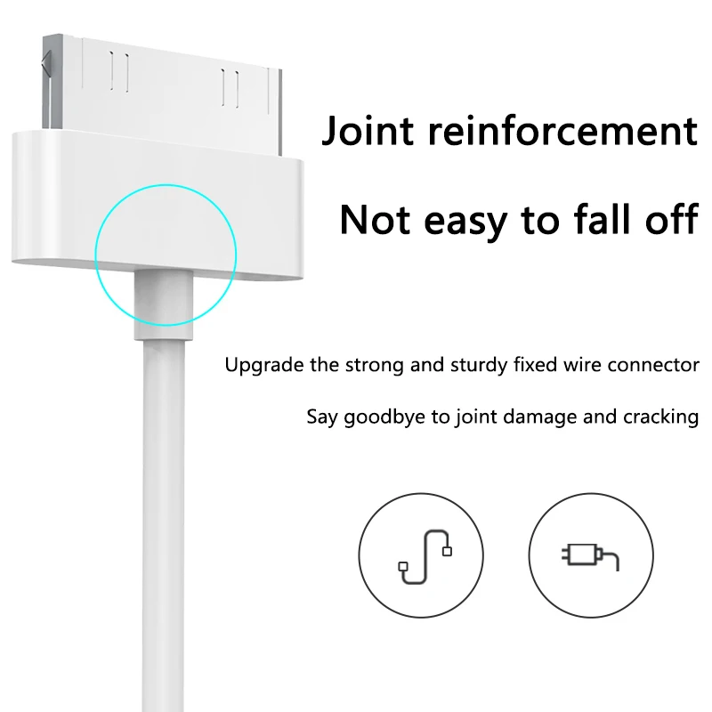 Accesorios adaptadores de Cable de 30 pines para IPhone 4 4s 3G 3GS IPad 1 2 3 IPod Cable de datos de carga táctil cargador Usb accesorios de teléfono - imagen 4