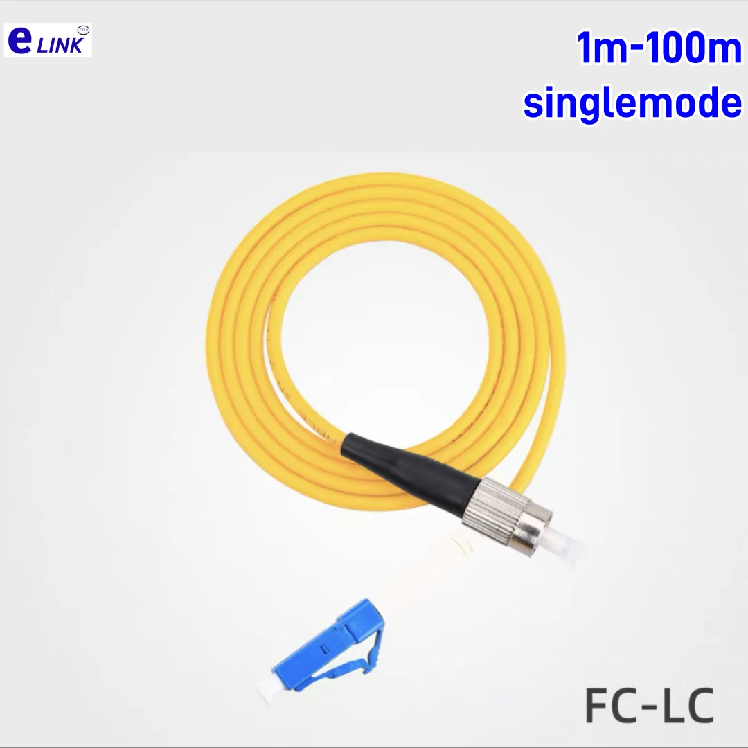 Cable de conexión óptico LC-FC 1m 5m 10m 50m 100m simplex SM 30m PVC LC FC conector puente de fibra G652D envío gratis ELINK - imagen 2