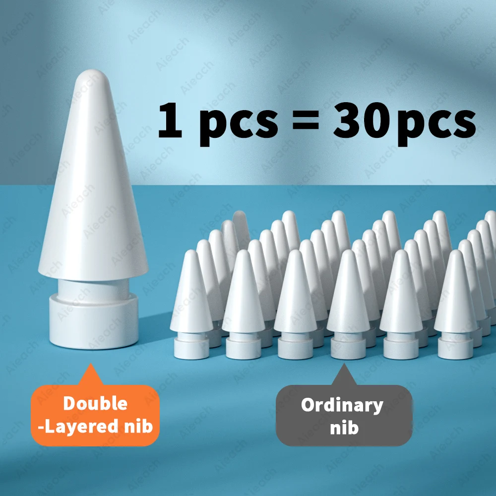 Puntas de lápiz para Apple Pencil 1.a y 2.a generación, doble capa 2B, HB y punta fina para punta de lápiz Apple, suficiente para 4 años de uso - imagen 5