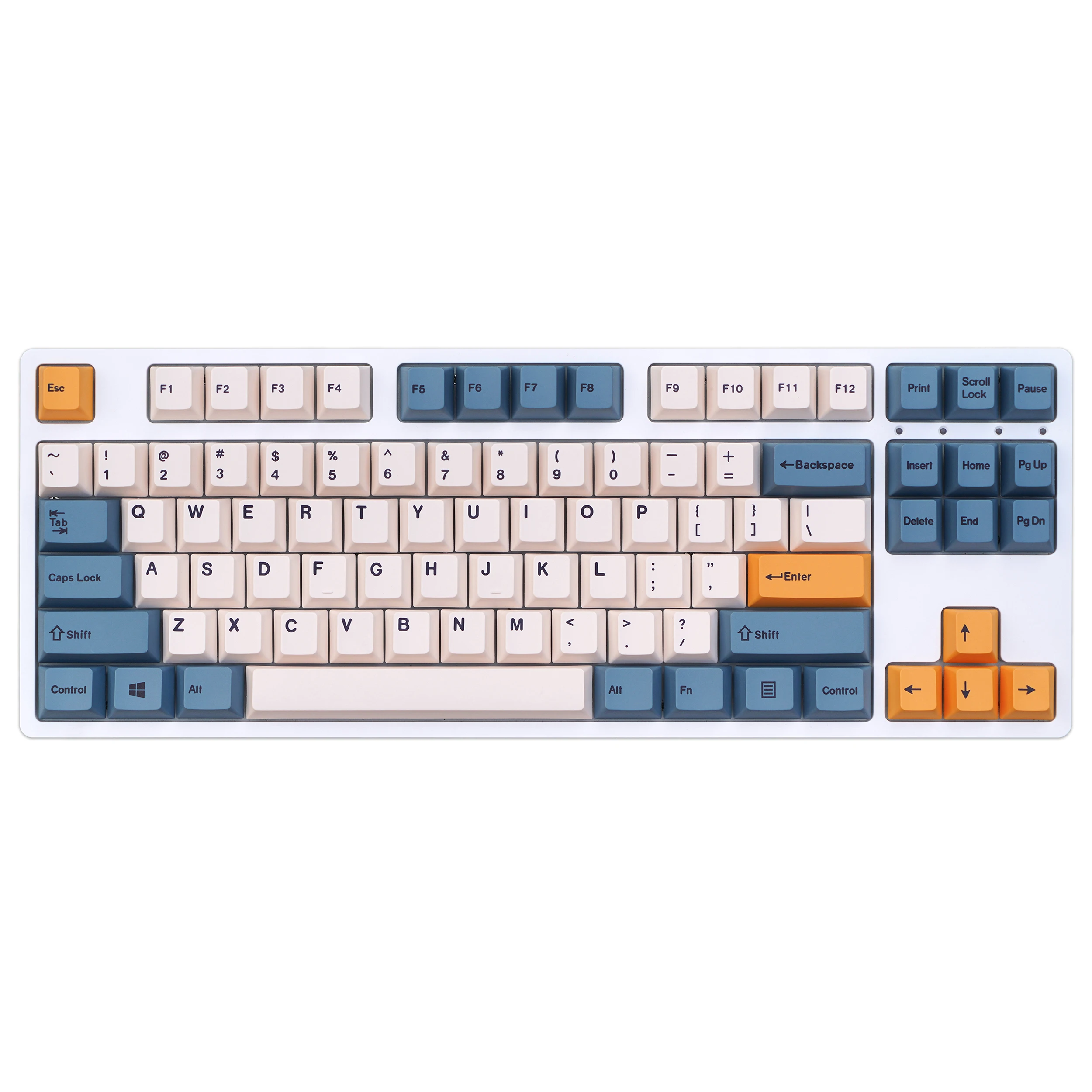 Juego de 145 teclas de noche estrellada, teclas coreanas subcama de tinte PBT, perfil de cereza, teclas amarillas albaricoque para teclado de interruptor MX - imagen 4