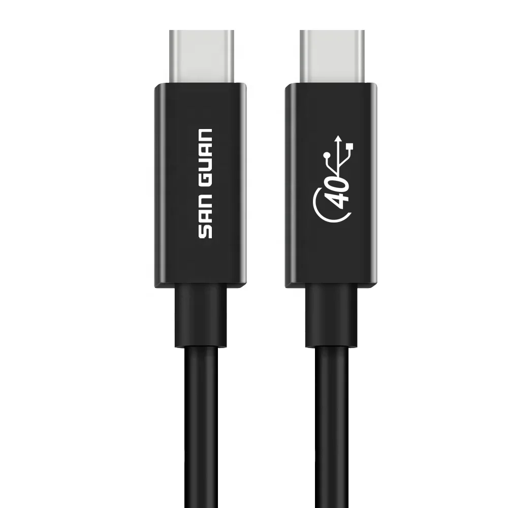 Cable USB4 Gen3 USBC PD 100W 5K/60Hz Compatible con Thunderbolt4 3/DP/PCle USB-C a USB C 40Gbps USB4.0 Cable rápido para Mac Pro - imagen 3