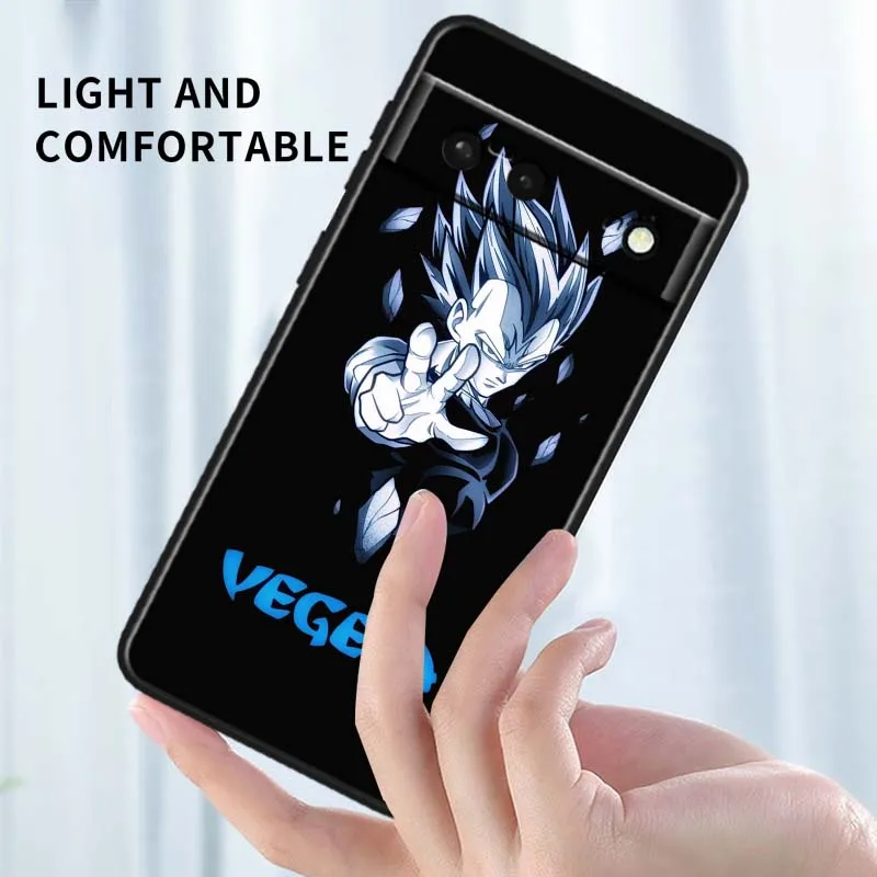 D-Dragon Ball Son Goku Cool para Google Pixel 9 8 7 6 5 4 9a 8A 7a 6a 5A 4A 5XL XL Pro 5G funda de teléfono negra - imagen 5