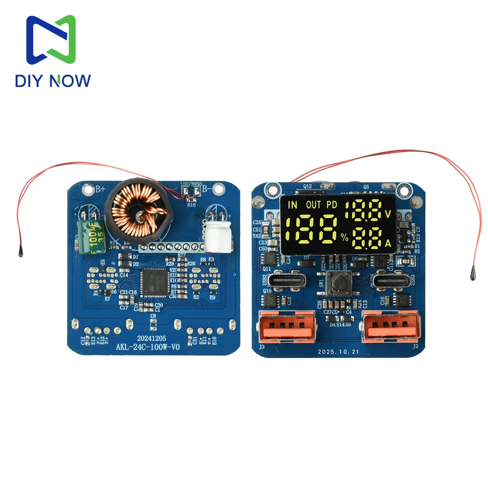 Módulo de protección del cargador de batería de litio 4S PD100W 20V 5A circuito Buck-Boost de carga rápida bidireccional para bancos de energía - imagen 2
