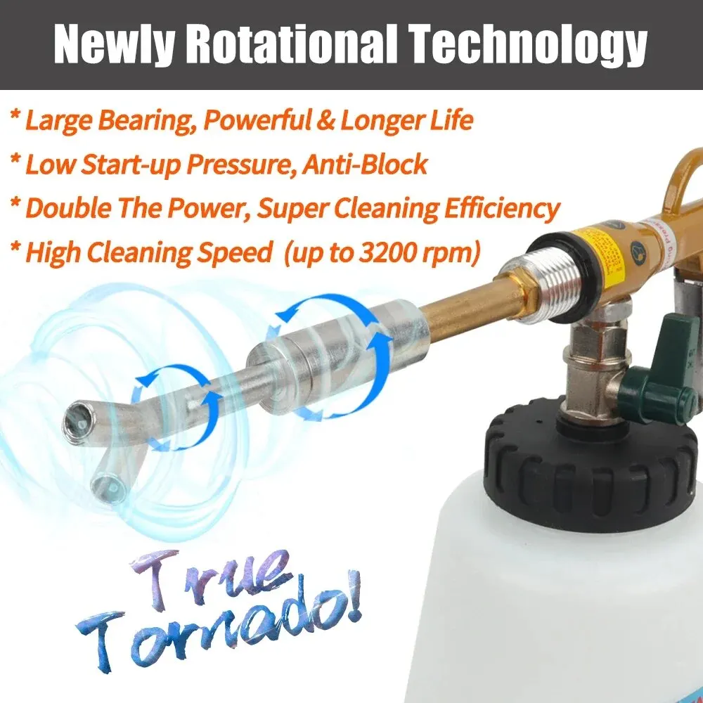 Pistola de espuma de aire neumática Tornado, pistola de limpieza profunda Interior de lavado de coches de alta presión, herramienta de Espuma para herramienta de detalles Tornador - imagen 4
