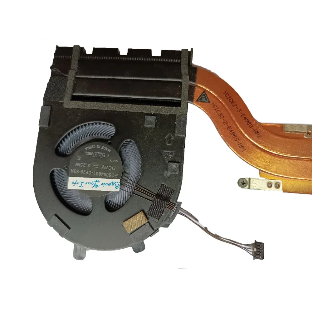 Disipador de calor de CPU 02DL822, ventilador para Lenovo Thinkpad E490 E590, radiador para ordenador portátil 02DL823 02DL824 02DL825 02DL826 EG50040S1-CF20-S9A - imagen 3
