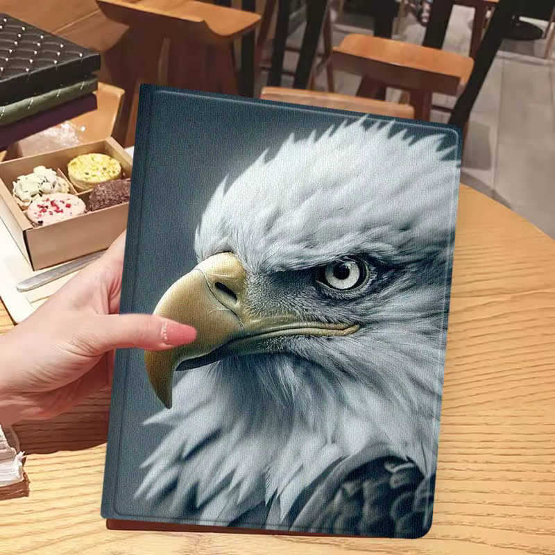Funda con patrón de arte de águila Animal para iPad Pro Mini 1, 2, 3, 4, 5, 6, 7, 7. a generación, 12,9, 10,5, 13, 11, 7,9, 8,3, M4 pulgadas - imagen 5