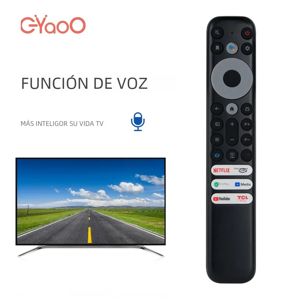 Control Remoto por voz para Smart TV, Control Remoto RC902V FMR1 para TCL 8K Qled, 50P725G 55C728 75C728 X925PRO 65X925 iFFALCON 75H720 - imagen 2