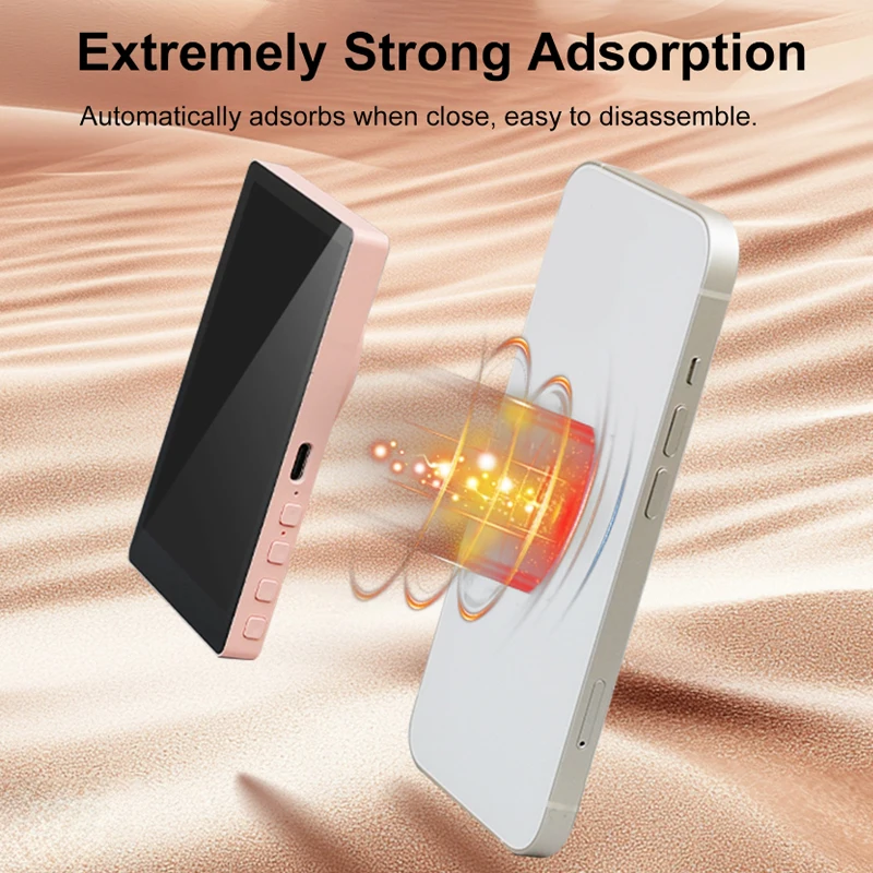 Monitor de Selfie magnético para teléfono, proyector de pantalla, cámara trasera para teléfono inteligente, transmisión en vivo de Selfie Vlog para Android iPhone 14 15 16 - imagen 2