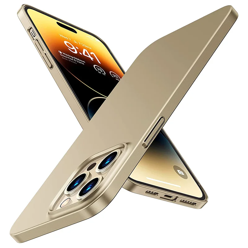 Funda trasera mate ultrafina para iPhone 17 Air 16 15 14 13 12 Pro Max PC funda trasera delgada de lujo