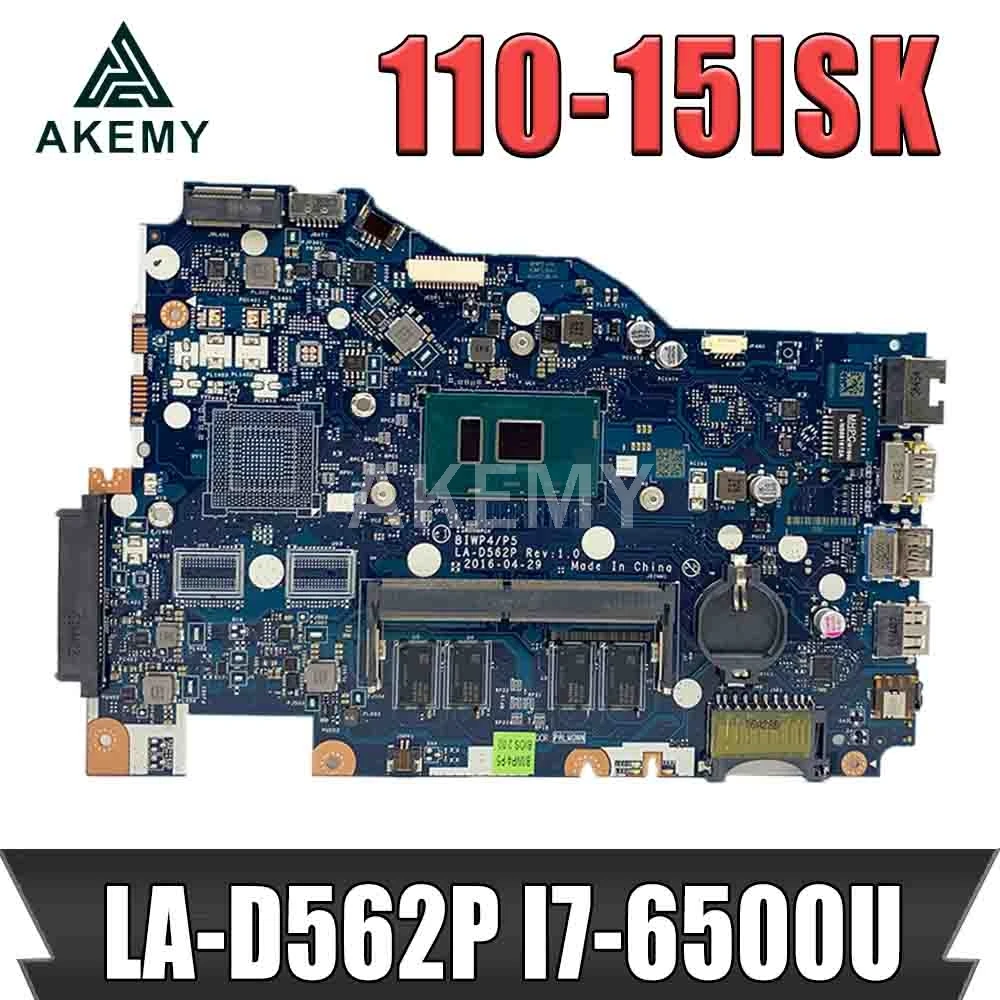 Placa base para ordenador portátil Lenovo Ideapad 110-15ISK LA-D562P 5B20L8290211 5B20M8165911 Pentium i3i5i7 placa base para portátil de 6. a generación