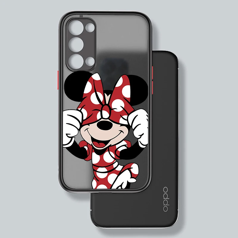 Disney funda trasera de Minnie Mouse translúcida para OPPO X5, X3, A54S, A5, A94, A16, A53S, A57, A74, A72, A96, A98, A78, 5G - imagen 3