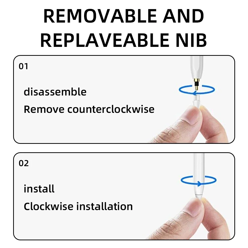 Nuevo lápiz óptico para Apple iPad Pencil 2018-2024 para iPad Air 11 M2 2024 Pro 13/14 M4 Air 4/5 7/8/9/10th con rechazo de palma - imagen 5