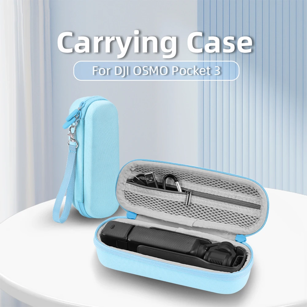 Para DJI Osmo Pocket 3 Estuche de transporte portátil con mosquetón caja de almacenamiento de transporte duro cierre de cremallera accesorios de almacenamiento de cámara - imagen 2