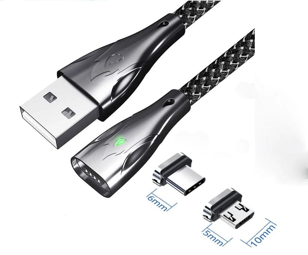 Punta magnética para Fonken, Cable magnético tipo C, Micro USB, pieza de repuesto, adaptador de enchufe antipolvo para teléfono móvil, 10 Uds. - imagen 4