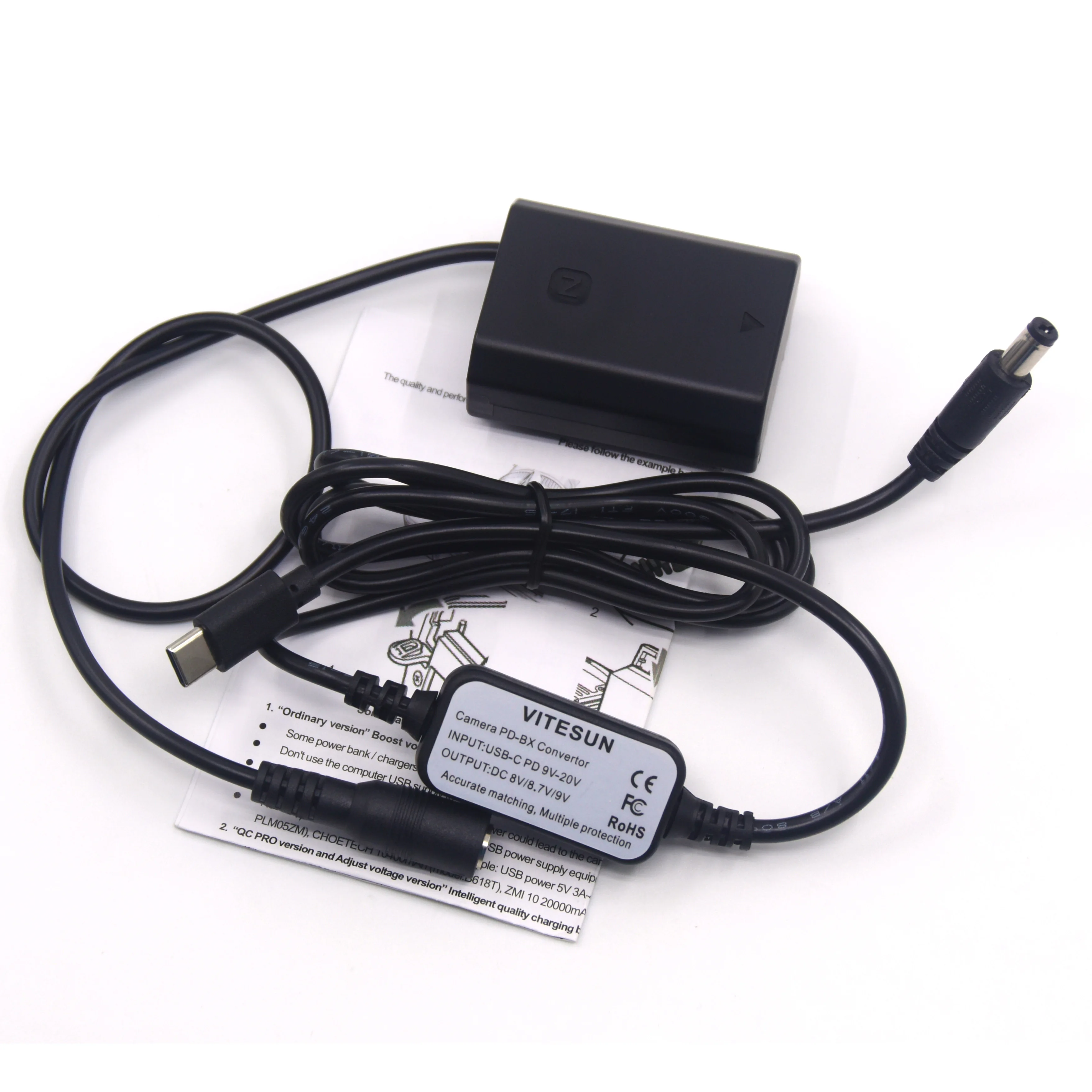 Acoplamiento DC de batería analógico NP - fz100 NP fz100 + Cable de alimentación USB C a DC de la Cámara Sony Alpha A7 A9 a7rm3 a7riii a7m3 a6600 a7m4 a7iv - imagen 5