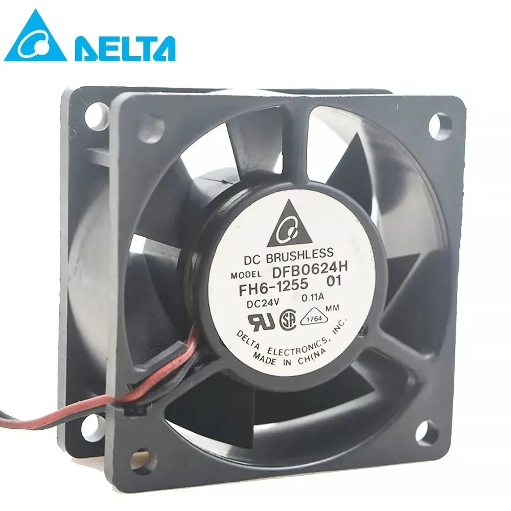 Para delta DFB0624H 24V 0.11A 6CM 6025 60X60X25MM ventilador de refrigeración ultrasilencioso inversor de 2 cables