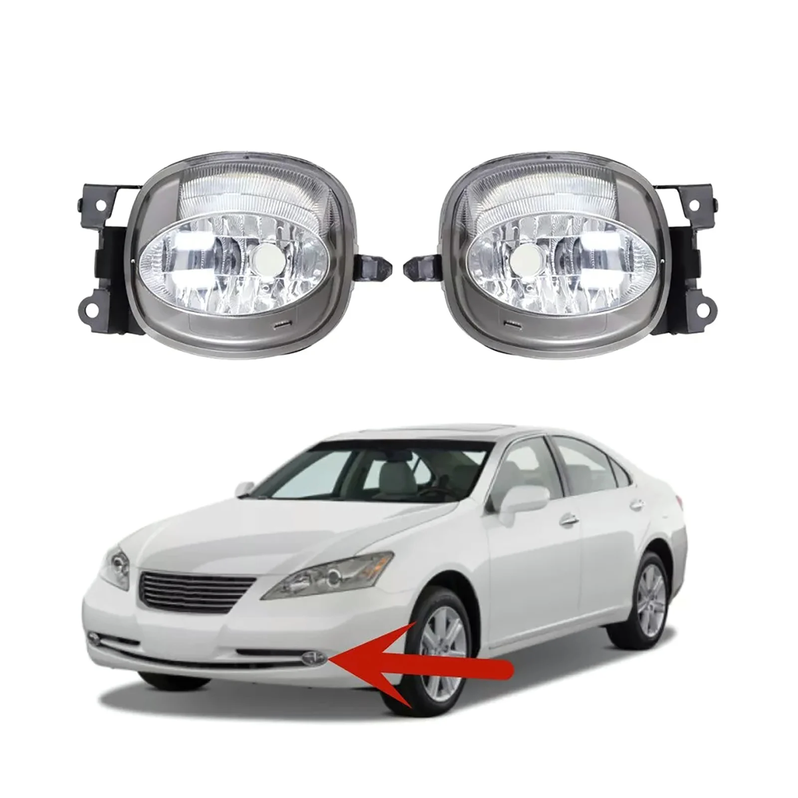 Kit de luces antiniebla delanteras para coche, Kit de lámparas de parachoques, izquierda y derecha, repuesto para Lexus ES350 2007-2009, accesorios para automóviles, piezas de reparación, 1 par