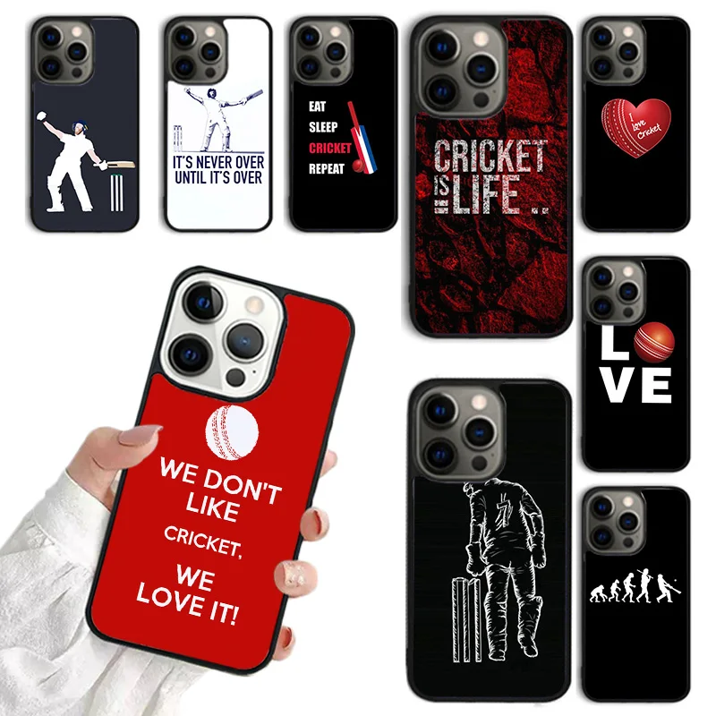 Funda de teléfono Love Cricket Heart Cricket Player para iPhone 17 Air 16 15 14 12 13 PLUS 11 PRO MAX coque