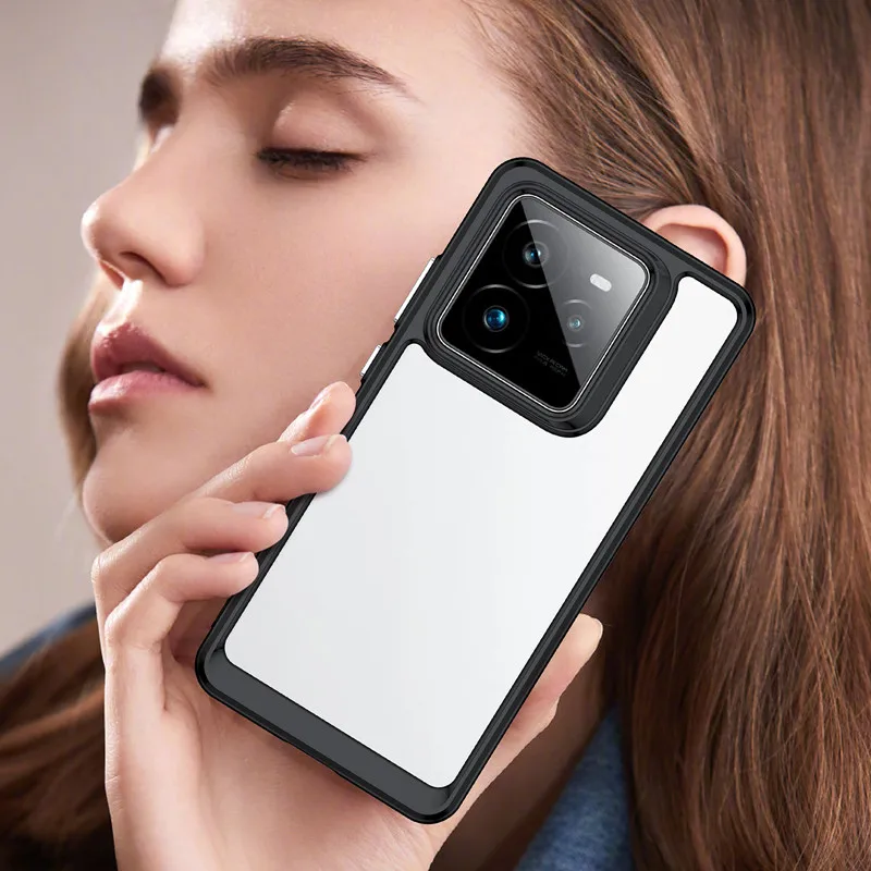 Para Realme GT 7 Pro чехол ELVEV PC duro transparente colorido + cubierta trasera protectora de TPU - imagen 4