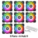 8 Fans  A Hub 9 B