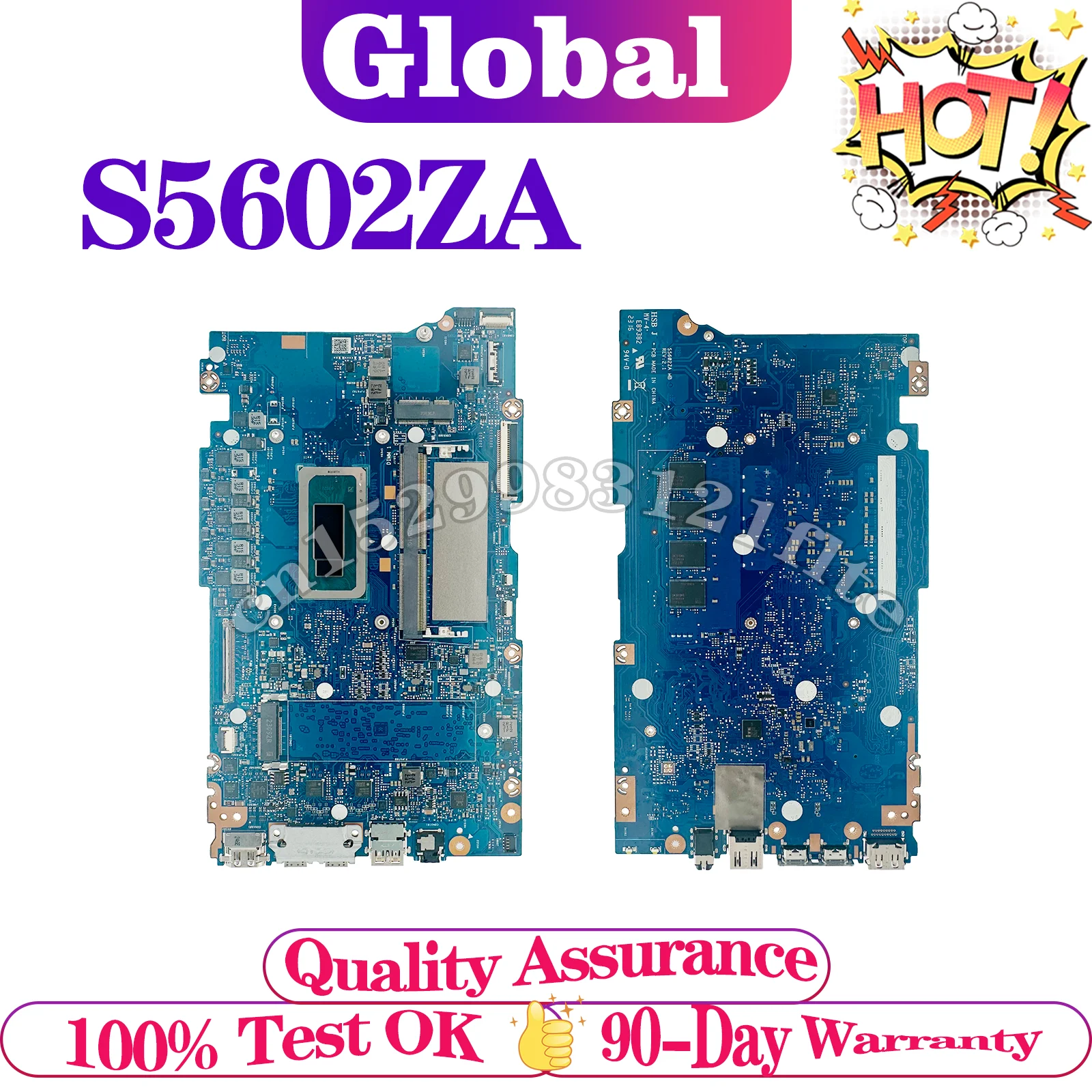 Placa base S5602ZA para ASUS K3502ZA S3502ZA K3402ZA S3402ZA K5602ZA S5402ZA placa base para ordenador portátil i5 i7 12th Gen RAM-8GB/16GB/32GB