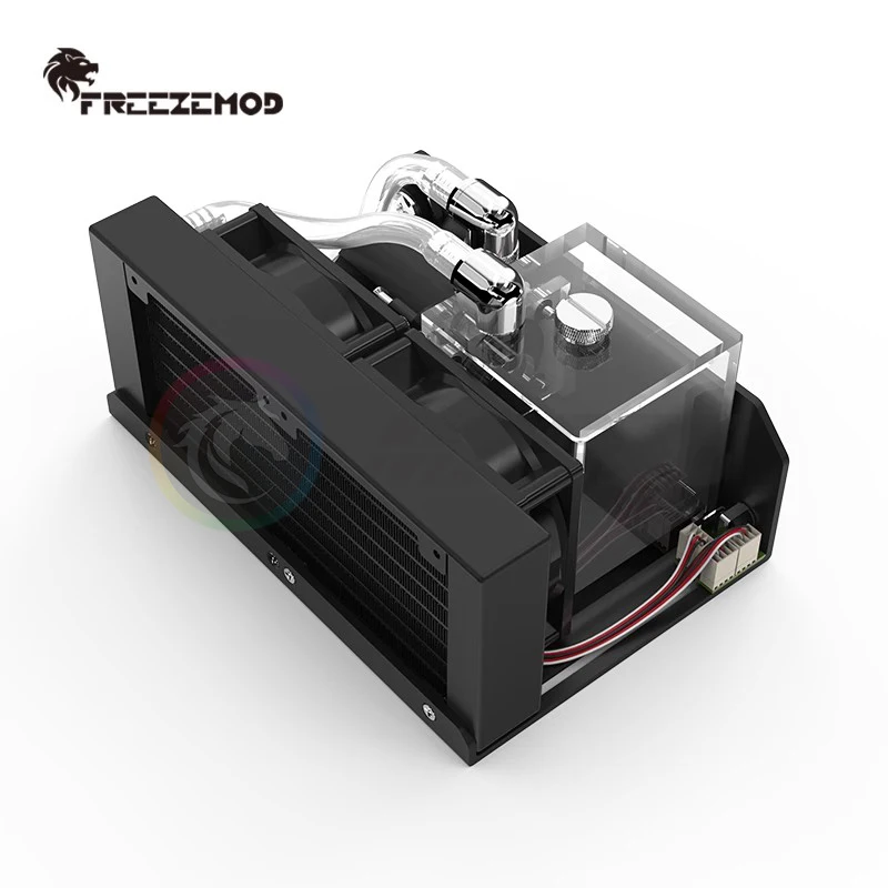 Módulo de enfriador de agua Industrial FREEZEMOD, ventilador de 80mm + tanque de agua + tubo + bomba + radiador, elevación 4 metros/600l/H 12V/24V voltaje SLMZ-V-S - imagen 3