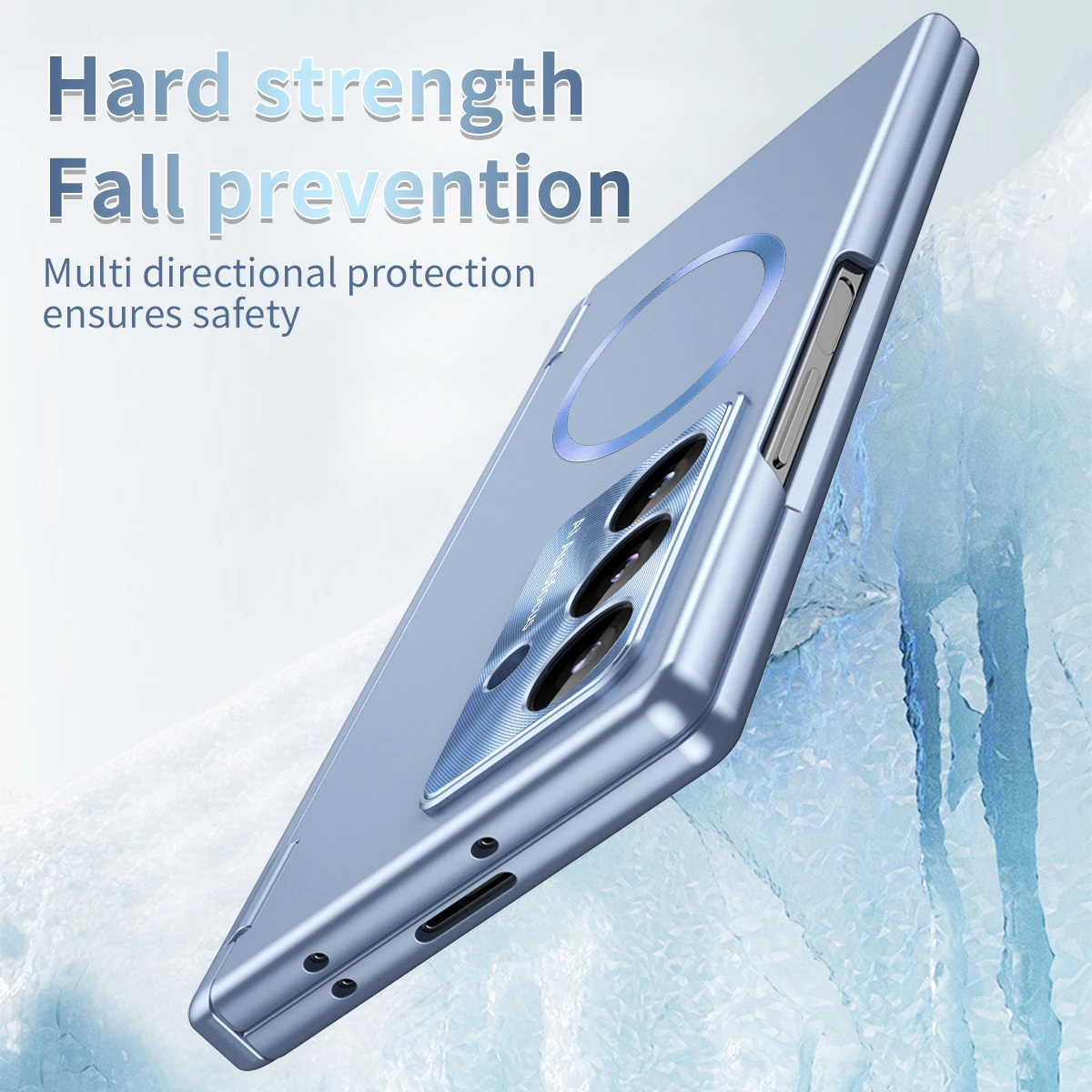 Para Samsung Galaxy Z Fold 7 funda con bisagra chapada dura carga inalámbrica magnética funda protectora trasera para Z Fold7 6 Shell - imagen 4