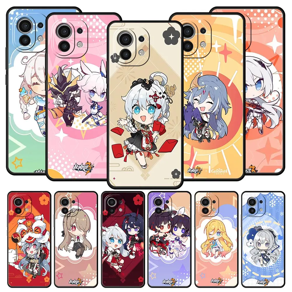 Funda de teléfono Honkai Impact para Xiaomi 12T Pro, 12, 13, 11 Ultra, Mi Note 10 Lite, 10T, 5G, 11X Pro, 11T, 9T, cubierta suave