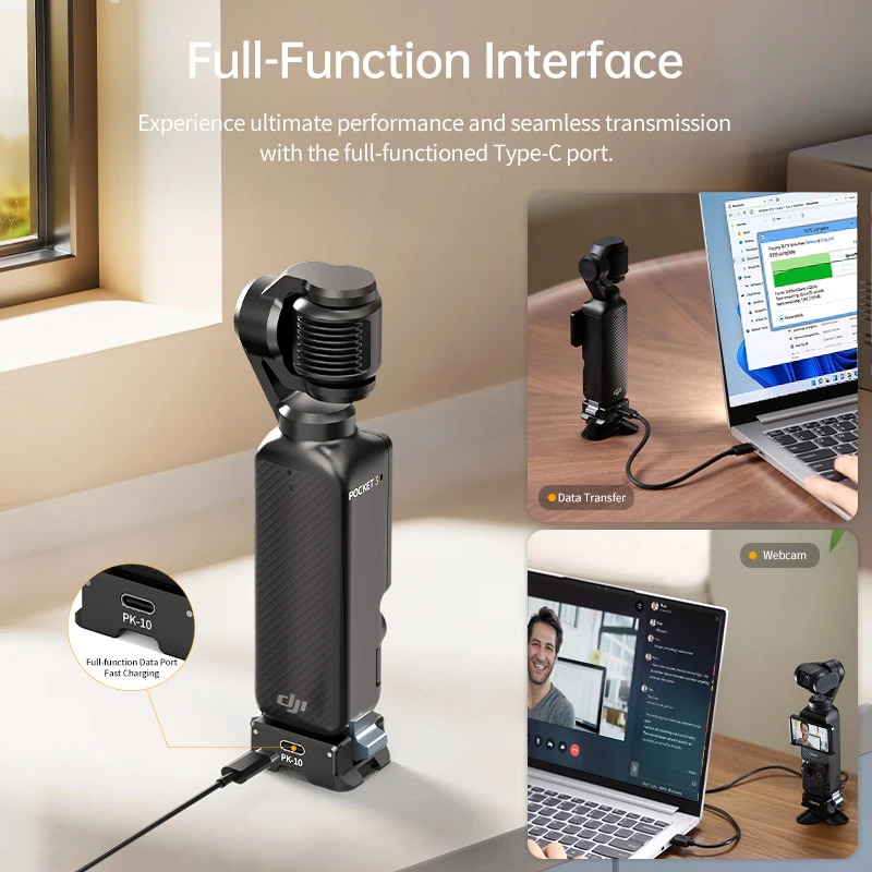 Ulanzi Adaptateur PK-10 Pocket 3 6 000 pour DJI Osmo Pocket 3 avec port de charge de type C pour sac à dos réinitialisation Neck Mount Chest Strap - imagen 5