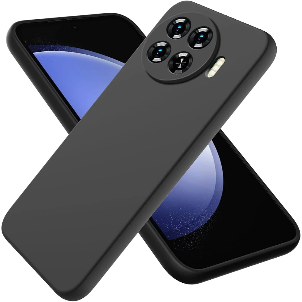 Funda trasera de TPU suave negra para Tecno Spark 20 Pro Plus Couqe, funda para teléfono