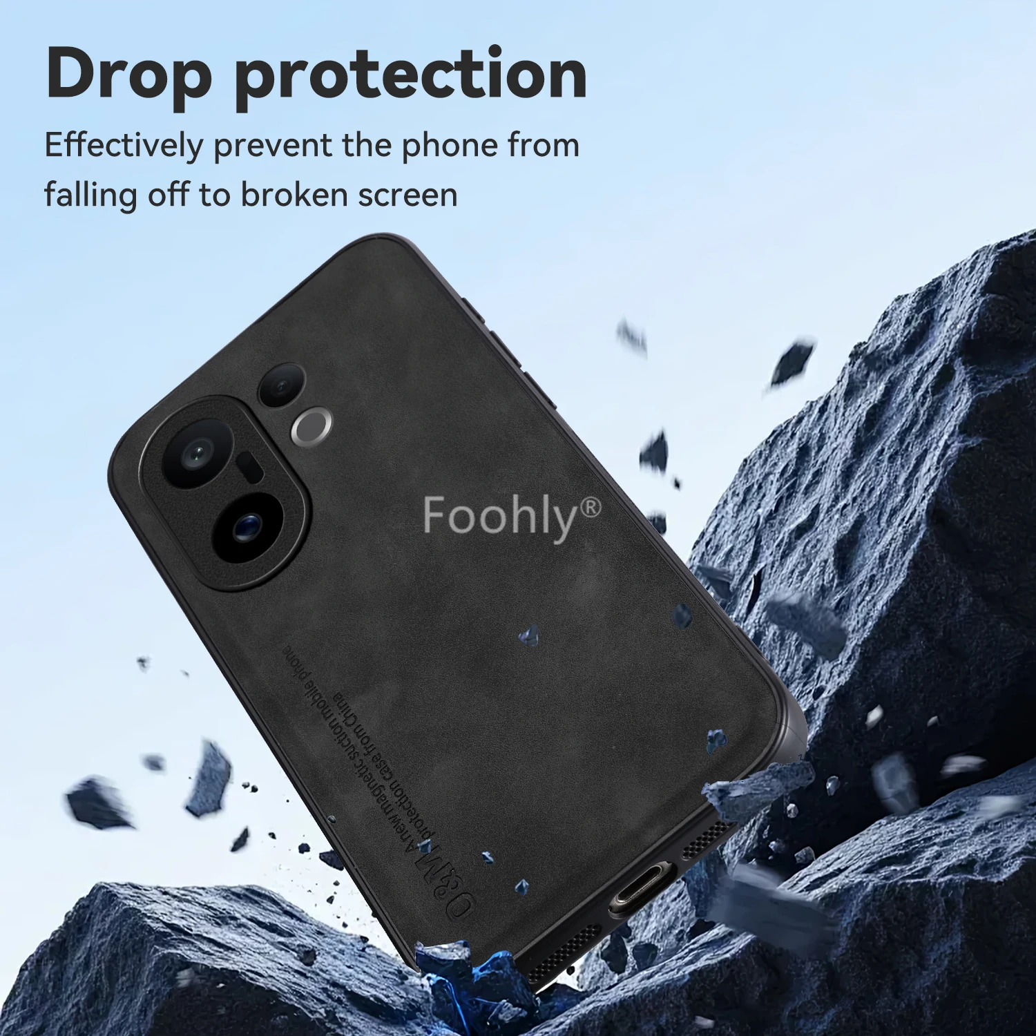 Funda magnética de cuero nobuck a prueba de golpes para Vivo X200 FE, Funda protectora trasera, Funda - imagen 4