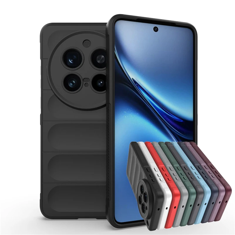 Para Vivo X200 Pro funda para Vivo X90 X100 X200 Pro funda de goma a prueba de golpes parachoques protector de silicona suave para Vivo X200 X100 X90 - imagen 2