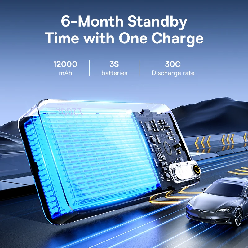Baseus 1200A arrancador de batería portátil refuerzo de arranque de coche 12000mAh arrancador de batería de coche de emergencia banco de energía para arranque de batería de coche - imagen 3