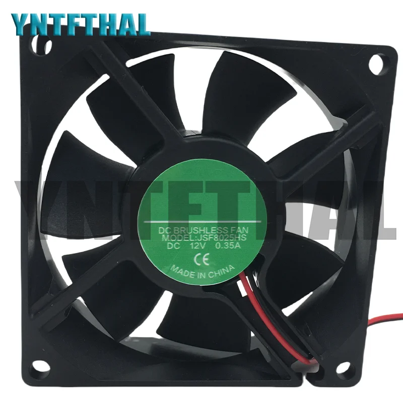 Ventilador de aflojamiento de 2 cables para JSF8025HS DC12V 0.35A 8CM 8025 80*80*25MM, nuevo - imagen 2